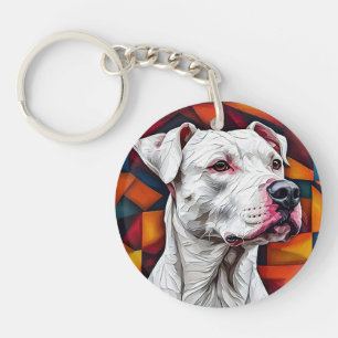 🐕 Dogo Argentino Portrait Gift For Dog Lovers 🎁 Key Ring
