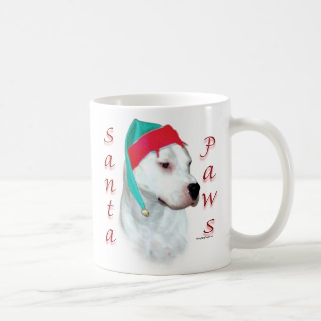 Dogo Argentino Santa Paws Coffee Mug (Right)