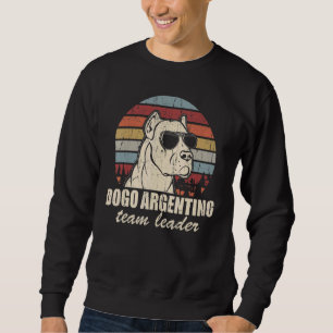 Dogo Argentino Team Leader Cool Dog Sunglasses Vin Sweatshirt