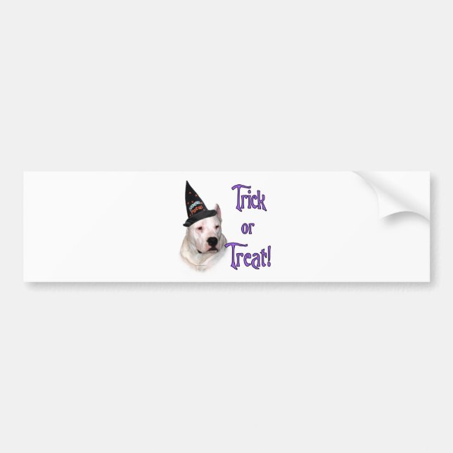 Dogo Argentino Trick Bumper Sticker (Front)