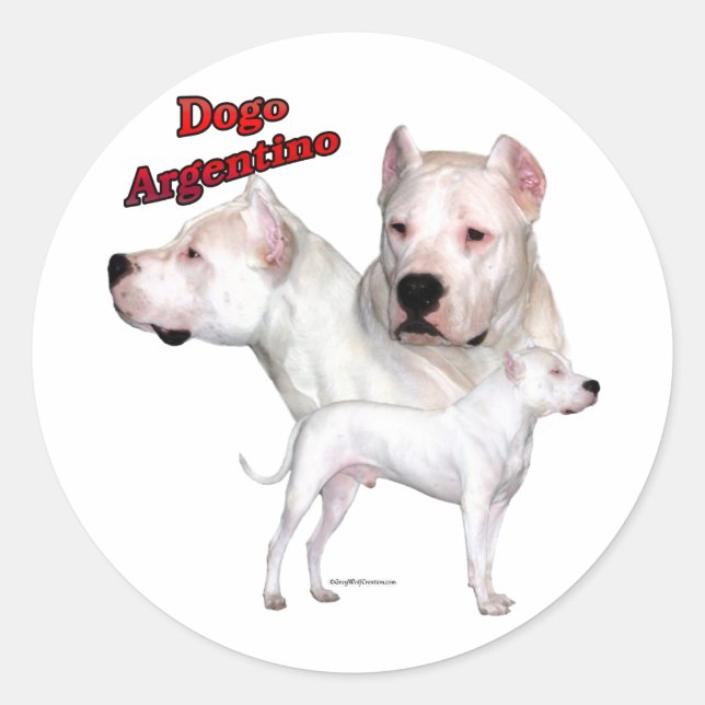 Dogo Argentino Trio 2 - Sticker (Front)