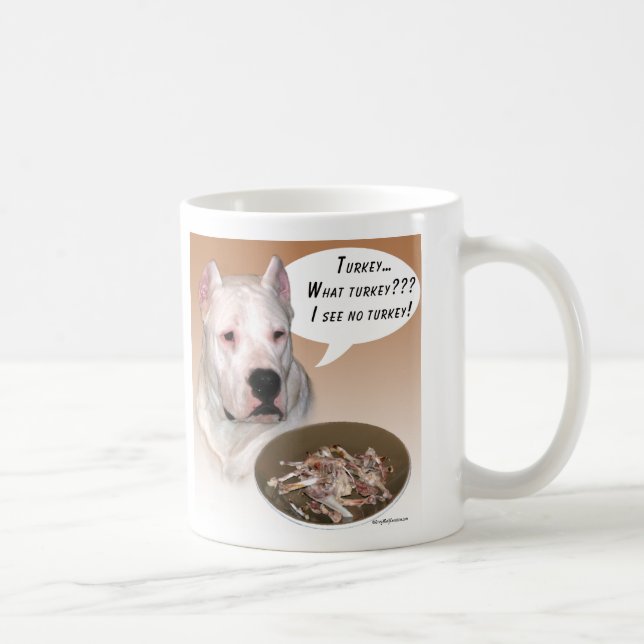 Dogo Argentino Turkey Coffee Mug (Right)