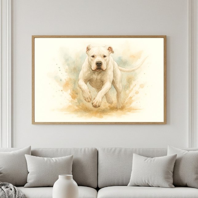 Dogo Argentino Watercolor Portrait Poster (Creator Uploaded)
