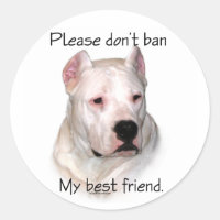 Dogo BSL - Don't ban my best friend sticker