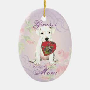 Dogo Heart Mum Ceramic Ornament