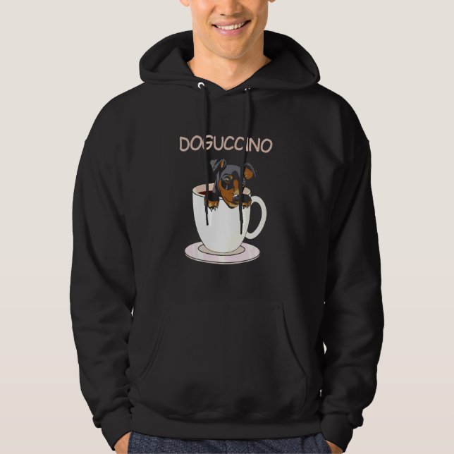 Dogpuccino Pet In A Coffee Cappuccino Dog Pajama Hoodie (Front)