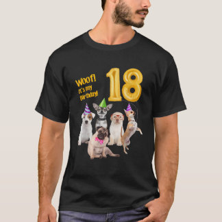 Dogs 18th Birthday Cute funny puppy T-Shirt