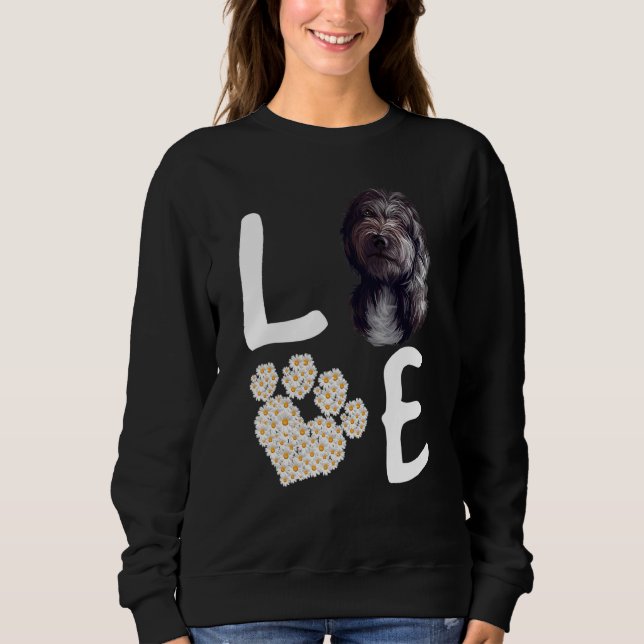 Dogs 365 Love Lagotto Romagnolo Dog Paw Pet Rescue Sweatshirt (Front)