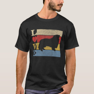 Dogs 365 Retro Love Shetland Sheepdog Dog Vintage T-Shirt