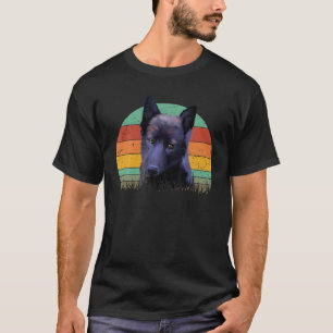 Dogs 365 Retro Norwegian Elkhound Dog Vintage Styl T-Shirt