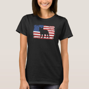 Dogs 365 Vintage French Bulldog Dog Us American Fl T-Shirt