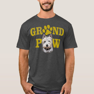 Dogs 365 Westie Grand Paw Grandpaw Grandpa Dog T-Shirt