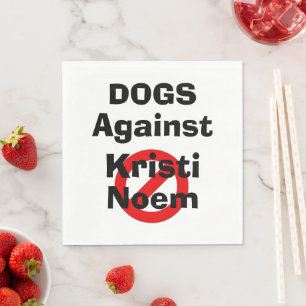 Dogs Against Kristi Noem Paper Napkin