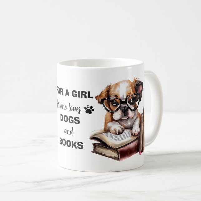 Dogs And Books Lovers  Coffee Mug (Front Right)