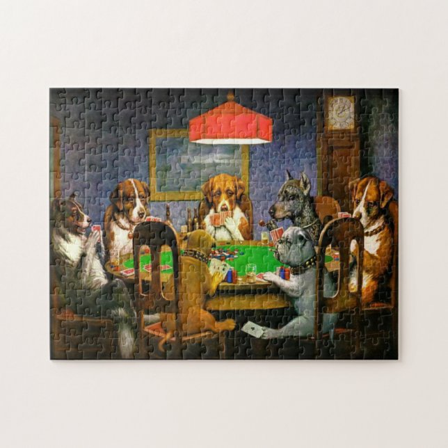 Dogs and Cards Jigsaw Puzzle (Horizontal)