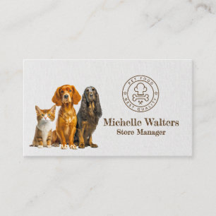 Dogs and Cat Pet Supply Store Business Card