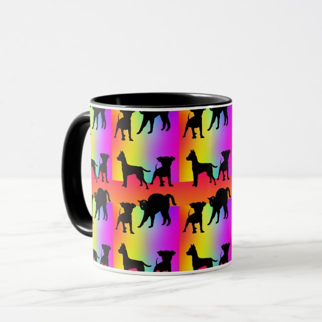 Dogs And Cats + Colours  Mug (Front Left)