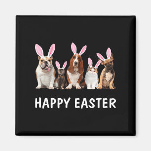 Dogs and cats happy easter funny gift for womens g magnet