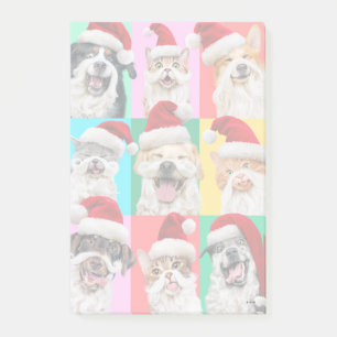 Dogs and Cats with Santa Beard Post-it Notes