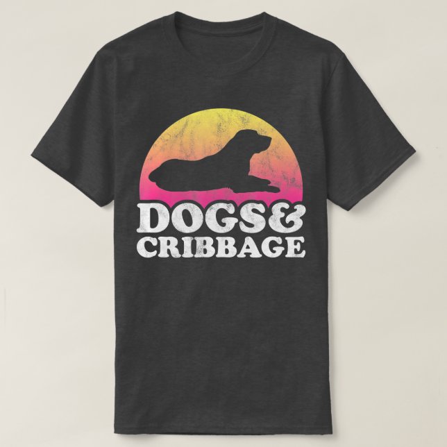 Dogs and Cribbage Mens or Womens Dog T-Shirt (Design Front)
