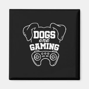 Dogs And Gaming Gamer Video Game Player Games Nerd Magnet