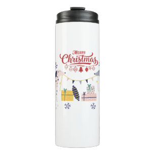 Dogs and Gifts Merry Christmas Thermal Tumbler