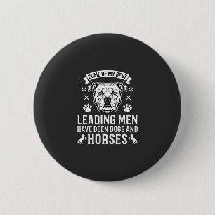 Dogs And Horses Leading Men 6 Cm Round Badge