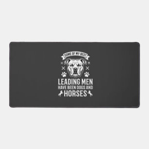 Dogs And Horses Leading Men Desk Mat