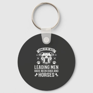 Dogs And Horses Leading Men Key Ring
