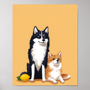 dogs and lemon poster