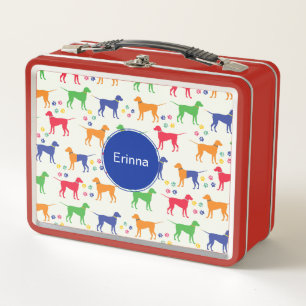 Dogs and Pawprints Metal Lunch Box