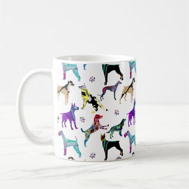 Dogs and Paws Coffee Mug (Left)