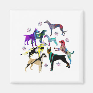 Dogs and Paws Magnet
