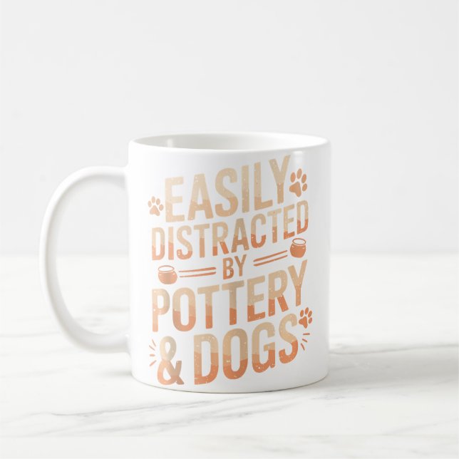 Dogs And Pottery Coffee Mug (Left)