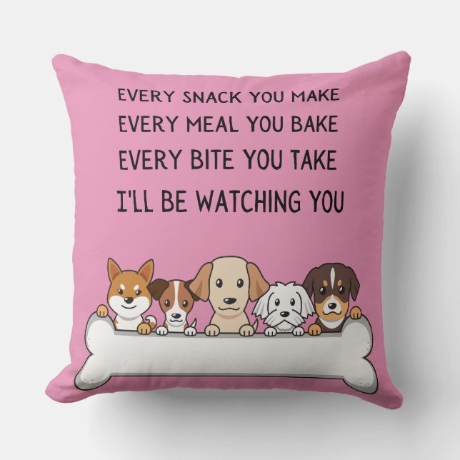Dogs And Puppies funny charming faces Cushion (Front)