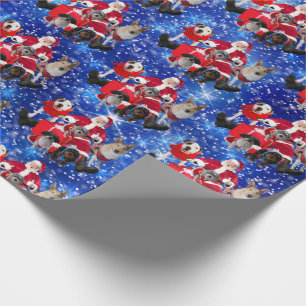 Dogs and Santa Wrapping Paper