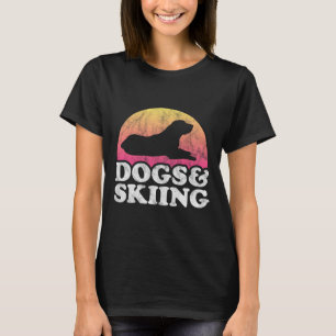 Dogs And Skiing Men's Or Women's Dog And Ski T-Shirt