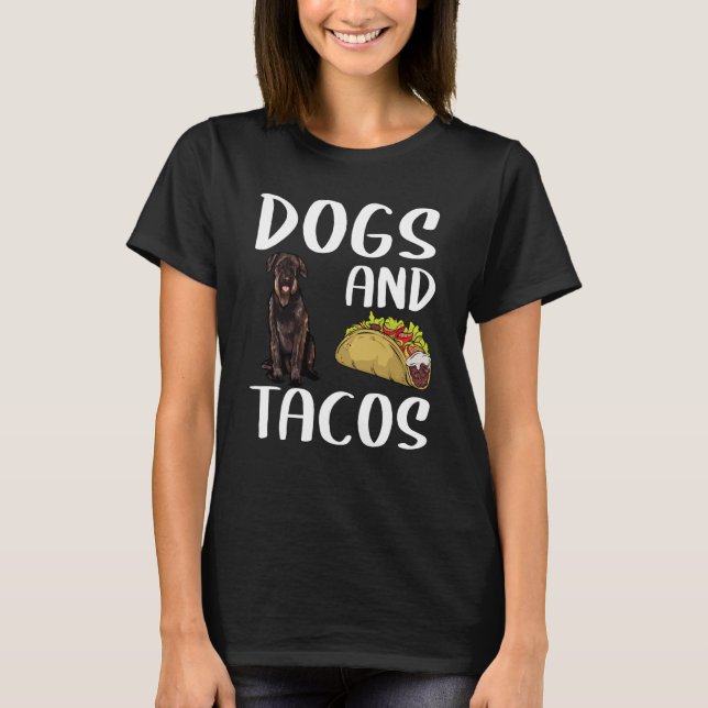 Dogs And Tacos Giant Schnauzer Mexican Food T-Shirt (Front)