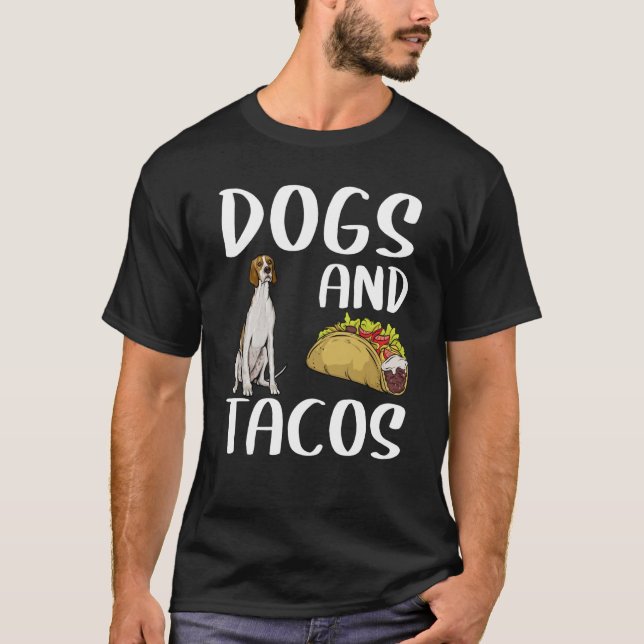 Dogs And Tacos Irish Terrier Mexican Food T-Shirt (Front)