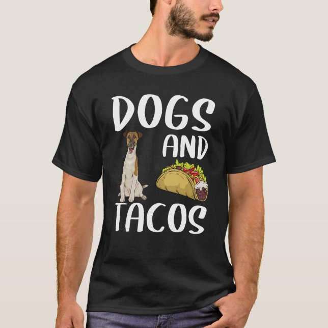 Dogs And Tacos Smooth Fox Terrier Mexican Food T-Shirt (Front)