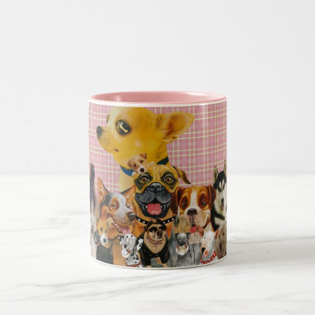 Dogs are Fun Two-Tone Coffee Mug (Center)