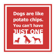 Dogs are like potato chips