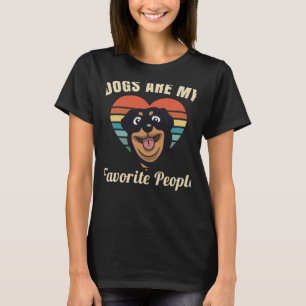 Dogs Are My Favourite People Rottweiler T-Shirt