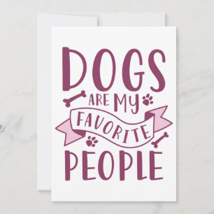Dogs Are My Favourite People Thank You Card