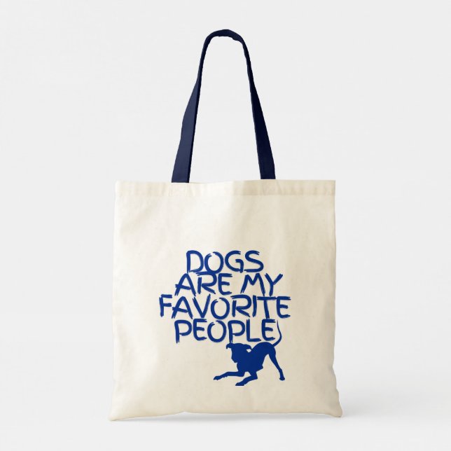 Dogs are my favourite people tote bag (Back)