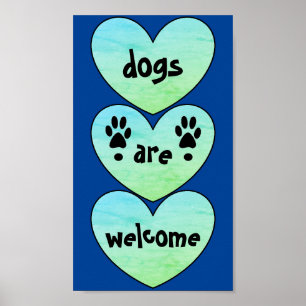 dogs are welcome poster