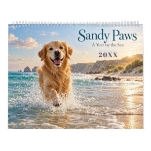 Dogs at the Beach Coastal Calendar
