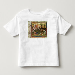 Dogs attacking a leopard, from a book toddler T-Shirt