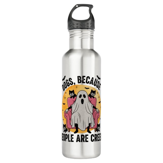 Dogs Because People Are Creepy 710 Ml Water Bottle (Front)