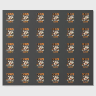 Dogs Because People Are Creepy Halloween Ghost Wrapping Paper